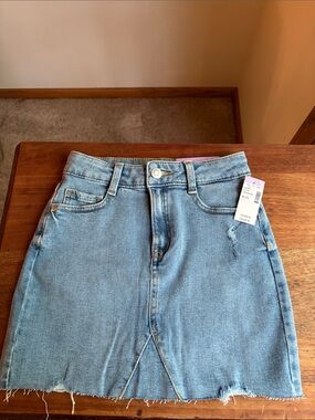 NWT Evsie Light Blue Denim Skirt